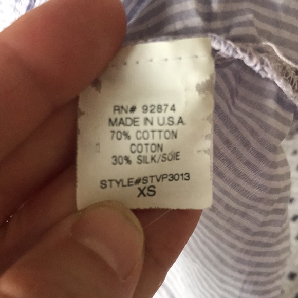 🇺🇸 SPLENDID XS Lavender Pinstripe A-line Tank Silk Cotton Lightweight - Picture 10 of 12